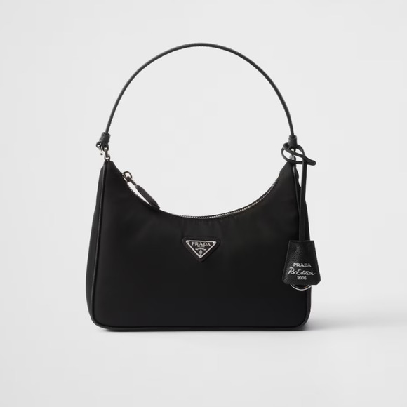 Prada Handbags - Prada Re-Edition 2005 Re-Nylon and Saffiano Black Mini Shoulder Handbag